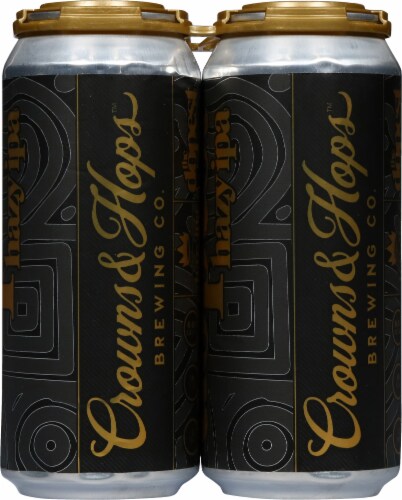 Crowns & Hops Brewing The Dopest Hazy IPA Cans Perspective: right