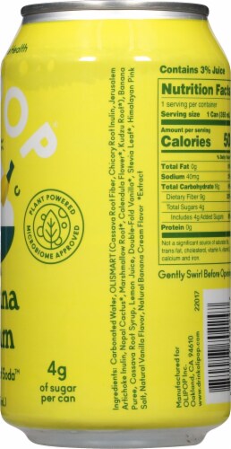 Olipop® Banana Cream Prebiotic Soda Can Perspective: right
