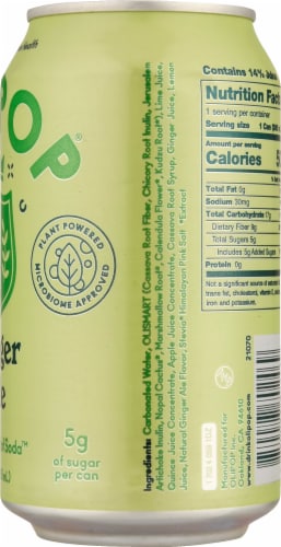 Olipop® Ginger Ale Soda Can Perspective: right