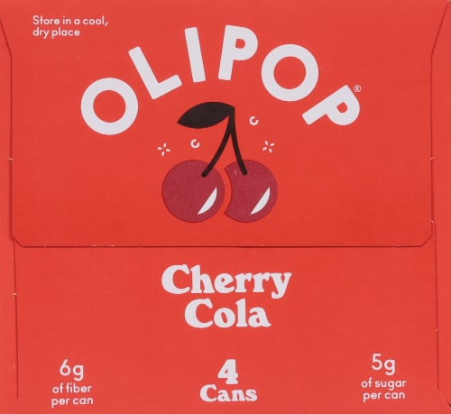 Olipop® Cherry Cola Prebiotic Soda Perspective: right