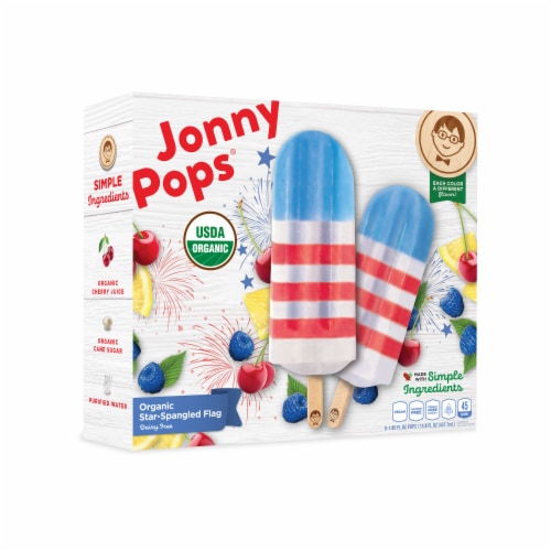 Jonny Pops® Star-Spangled Flag Fruit Pops Perspective: right
