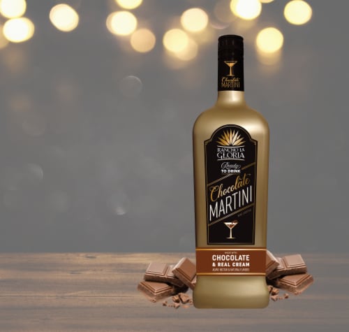 Rancho La Gloria Chocolate Martini Ready to Drink Cocktail Single Bottle Perspective: right