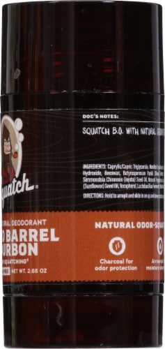 Dr. Squatch Wood Barrel Bourbon Natural Men's Deodorant Perspective: right