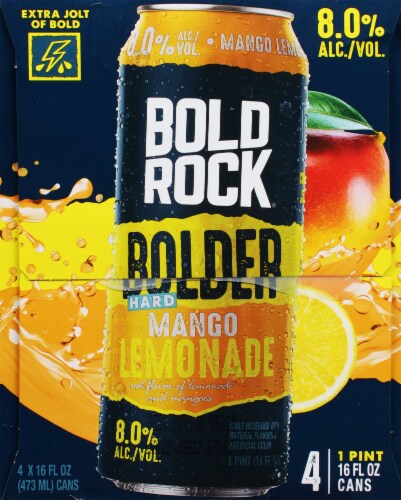 Bold Rock Bolder Mango Hard Lemonade Perspective: right