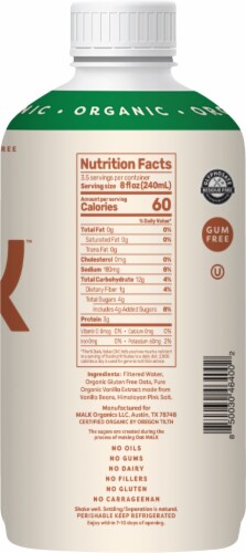Malk® Vanilla Oat Milk Perspective: right