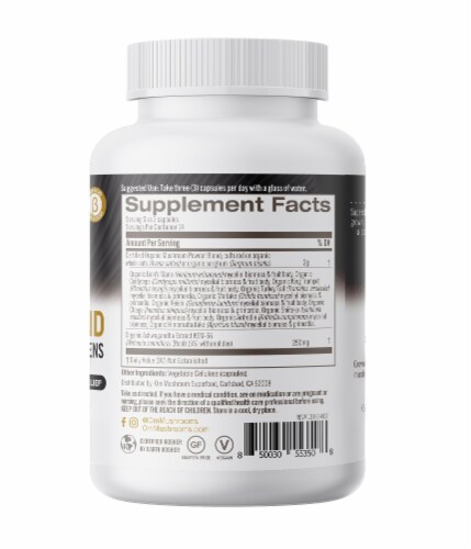 Om® Mushroom Superfood Masterblend Daily Boost Capsules Perspective: right