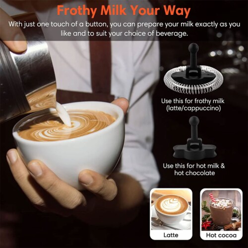 Sincreative Single Serve Coffee Maker Cappuccino Machine with Milk Frother, Blue Perspective: right