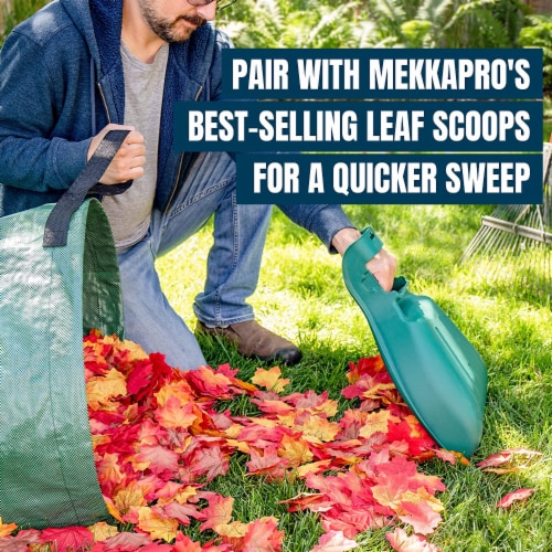 MEKKAPRO 3-Pack 72 Gallons Garden Bag Reusable Yard Waste Bags Green