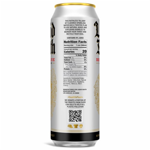 Liquid Death® Berry It Alive Flavored Sparkling Water Cans Perspective: right