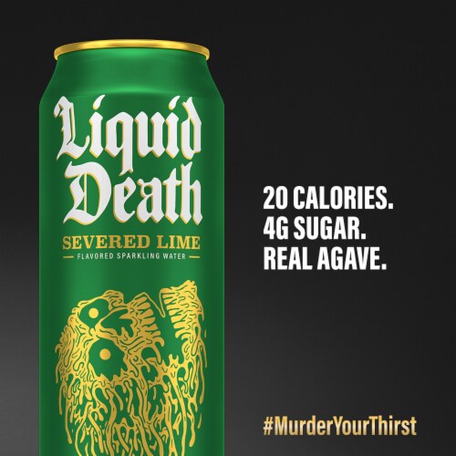 Liquid Death, Severed Lime, Lime-Flavored Sparkling Water, 8