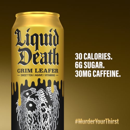 Liquid Death Grim Leafer Iced Tea Perspective: right