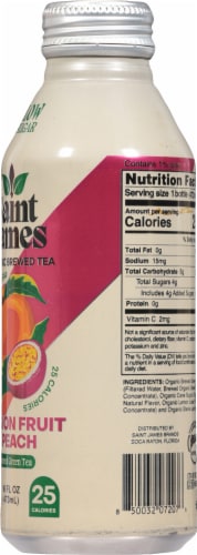 Saint James Organic Passion Fruit & Peach Green Tea Perspective: right