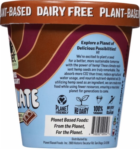 Planet Based Foods™ Chocolate Dairy Free Ice Cream Perspective: right