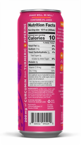 Zyn® Immunity & Recovery Mixed Berry Turmeric Wellness Drink Perspective: right