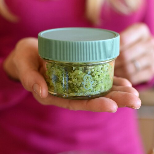 Sage Spoonfuls Reusable Glass 4oz Baby Food Jars With Airtight Lids - 12-Pack Perspective: right