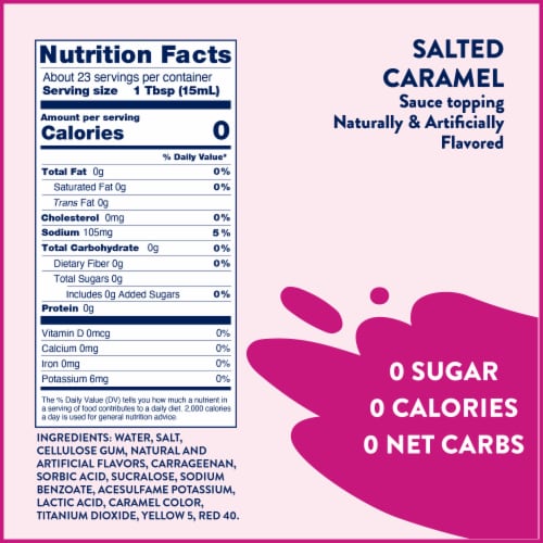 Jordan's Skinny Mixes® Sauces Salted Caramel Sauce Topping Perspective: right