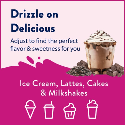 Jordan's Skinny Mixes® Sauces Dark Chocolate Espresso Sauce Topping Perspective: right