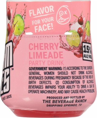 Slamzees™ Cherry Limeade Party Drink Perspective: right