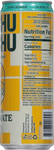 Machu Picchu Zero Sugar Alpine Mint Yerba Mate Energy Drink Perspective: right