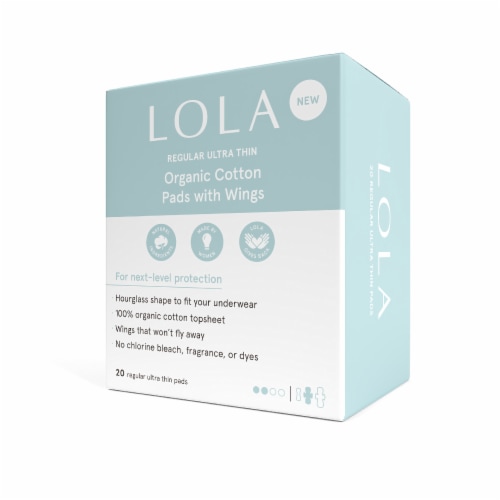 LOLA Ultra Thin Pads with Wings Regular Absorbency Unscented, 20 ct - Fred  Meyer