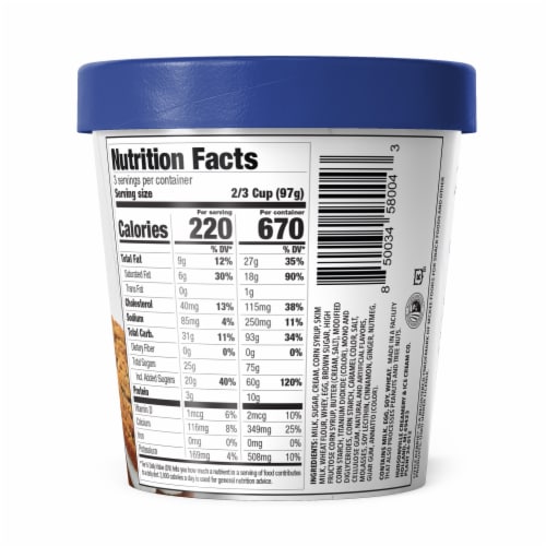Little Debbie® Oatmeal Creme Pie Ice Cream Pint Perspective: right