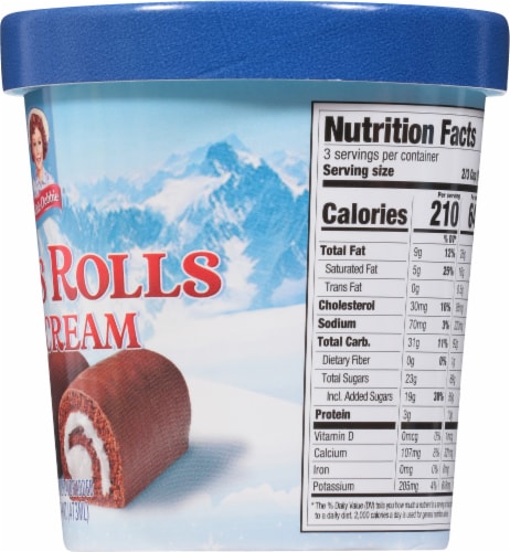 Little Debbie® Swiss Rolls Ice Cream Pint Perspective: right