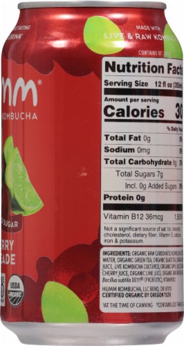 Humm® Cherry Limeade Kombucha Can Perspective: right