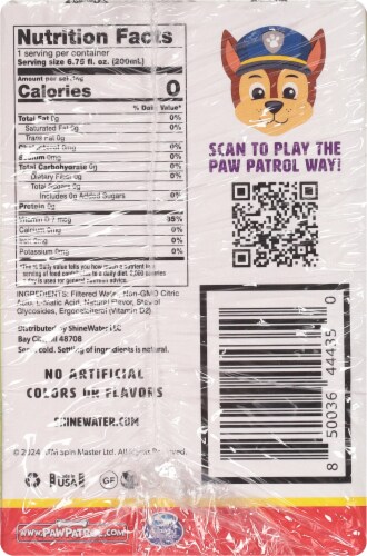 ShineWater® Grape Raspberry Paw Patrol™ Juice Boxes Perspective: right