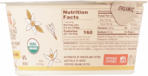 Painterland Sisters™ Vanilla Organic 6% Milkfat Skyr Yogurt Cup Perspective: right