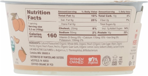 Painterland Sisters™ Peach Organic Skyr Yogurt Cup Perspective: right