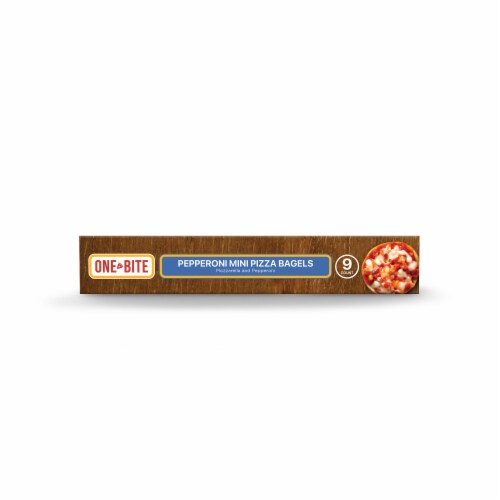 One Bite Pepperoni Mini Pizza Bagels Perspective: right