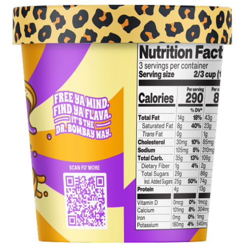 Dr. Bombay Peanut Butter Jelly Ice Cream Pint Perspective: right