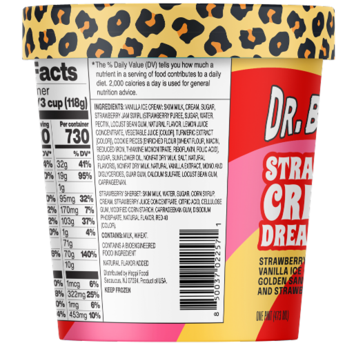 Dr. Bombay™ Strawberry Cream Dream Ice Cream Pint Perspective: right