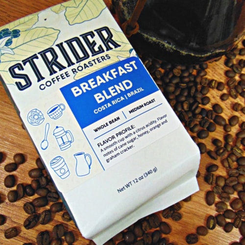 Breakfasts Blend, Medium Roast, Whole Bean Coffee, Costa Rica, Specialty Coffee, 12 oz Perspective: right
