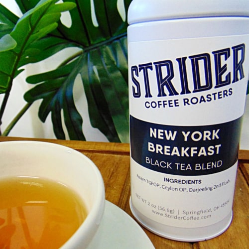 New York Breakfast Tea, Black Tea Blend, English Breakfast, Assam Tea, 2 oz, Reusable Tin Perspective: right