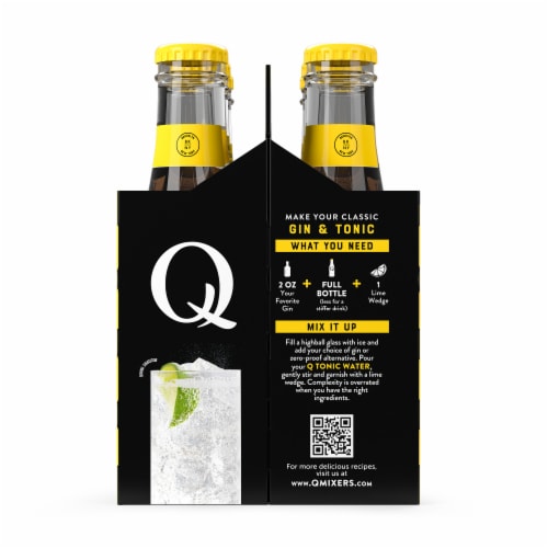 Q Mixers Tonic Water Bottles Perspective: right