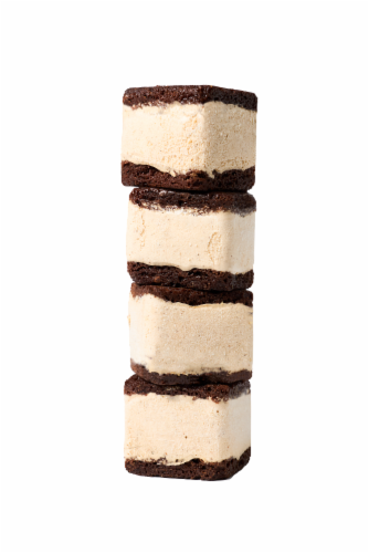 Nightingale Ice Cream Sandwiches® Mocha Brownie Chomp Size Ice Cream Sandwiches Perspective: right