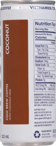 Nguyen® Coffee Supply Coconut Vietnamese Cold Brew Coffee Can Perspective: right