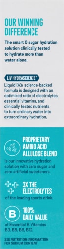 Liquid I.V.® Hydration Multiplier® Zero Sugar Lemon Lime Drink Mix Packets Perspective: right