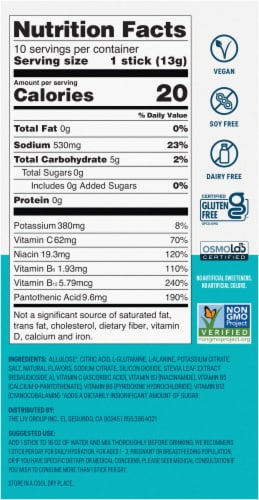 Liquid IV Sugar Free Lemon Lime Hydration Multiplier® Electrolyte Drink Mix Perspective: right