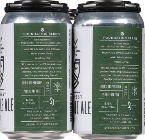 Steeplejack Brewing Northwest India Pale Ale Perspective: right