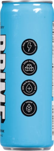 Prime Blue Raspberry Energy Drink Perspective: right