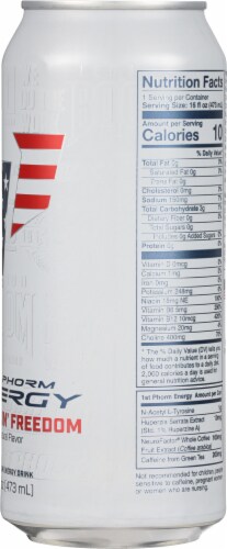 1st Phorm Screamin' Freedom Energy Drink Can Perspective: right