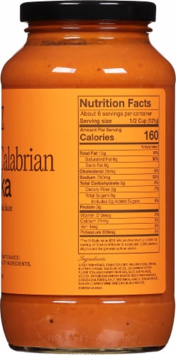 Sauz Creamy Calabrian Vodka Pasta Sauce Perspective: right