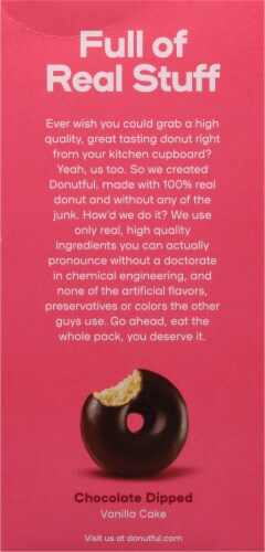 Donutful™ Chocolate Dipped Vanilla Cake Mini Donuts Perspective: right