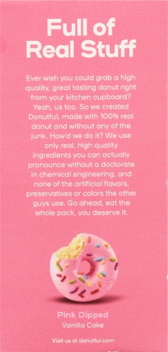 Donutful™ Pink Dipped Vanilla Cake Mini Donuts Perspective: right