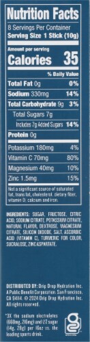 DripDrop® Lemon Lime Fast Hydration Electrolyte Drink Mix Packets Perspective: right
