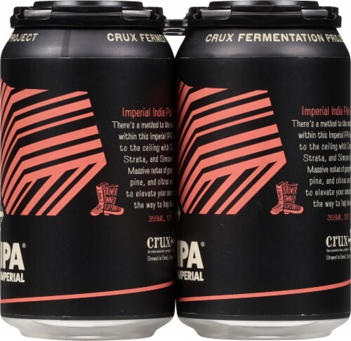 Crux® Fermentation Project Exactly Random Imperial IPA Beer Perspective: right
