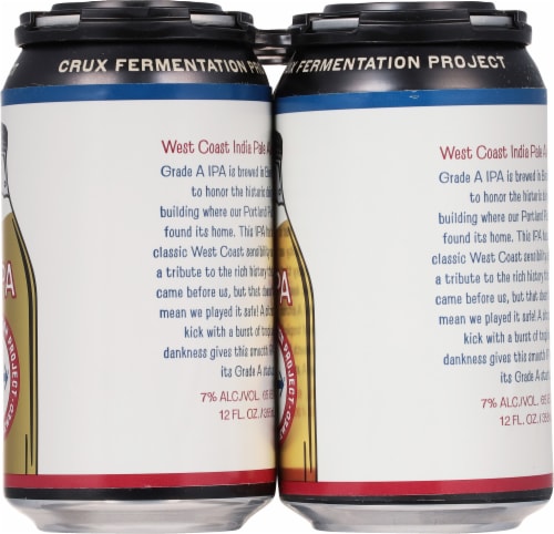 Crux Fermentation Project Grade A IPA Craft Beer Perspective: right