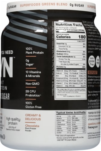 Owyn™ Elite Chocolate Plant Protein Powder Perspective: right